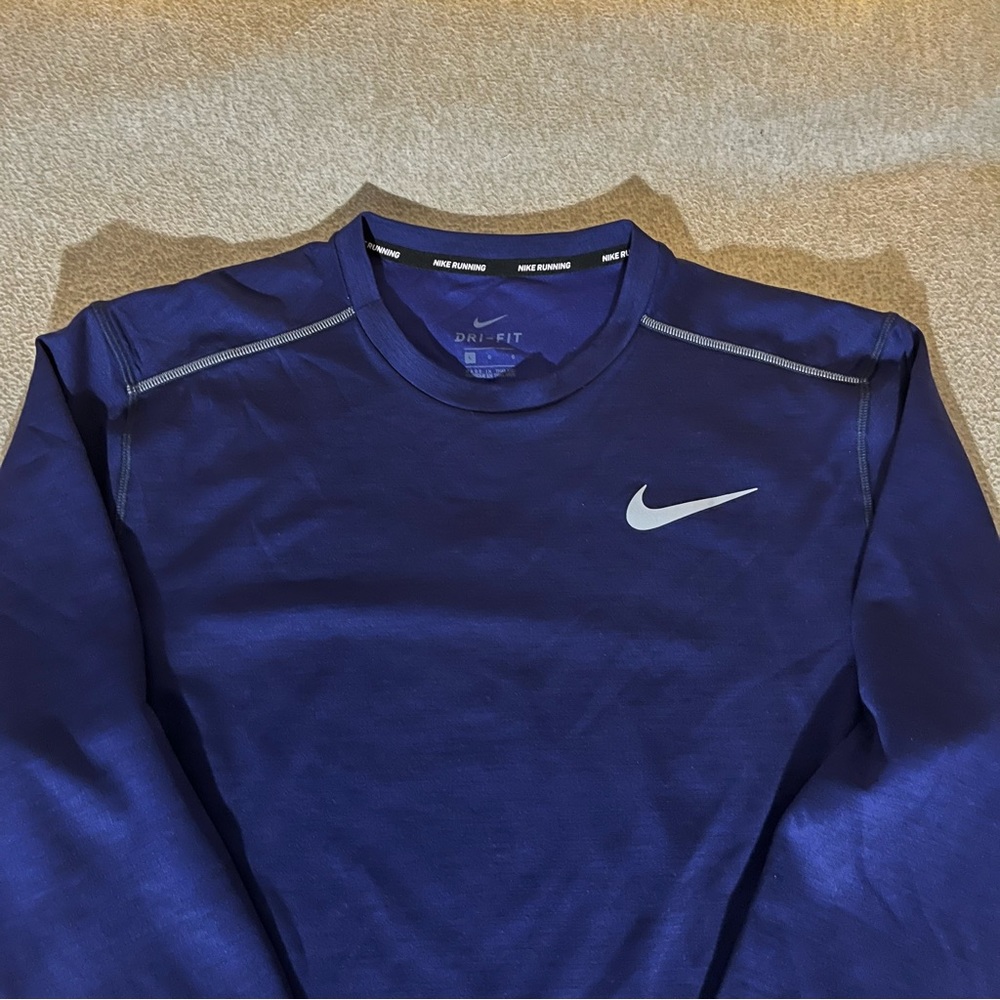 Nike Running Dri-Fit Purple Blue Long Sleeve Shirt